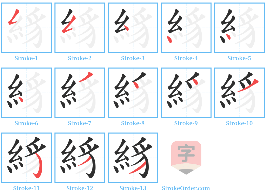 絼 Stroke Order Diagrams