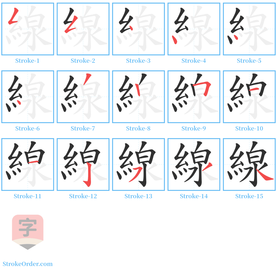 線 Stroke Order Diagrams