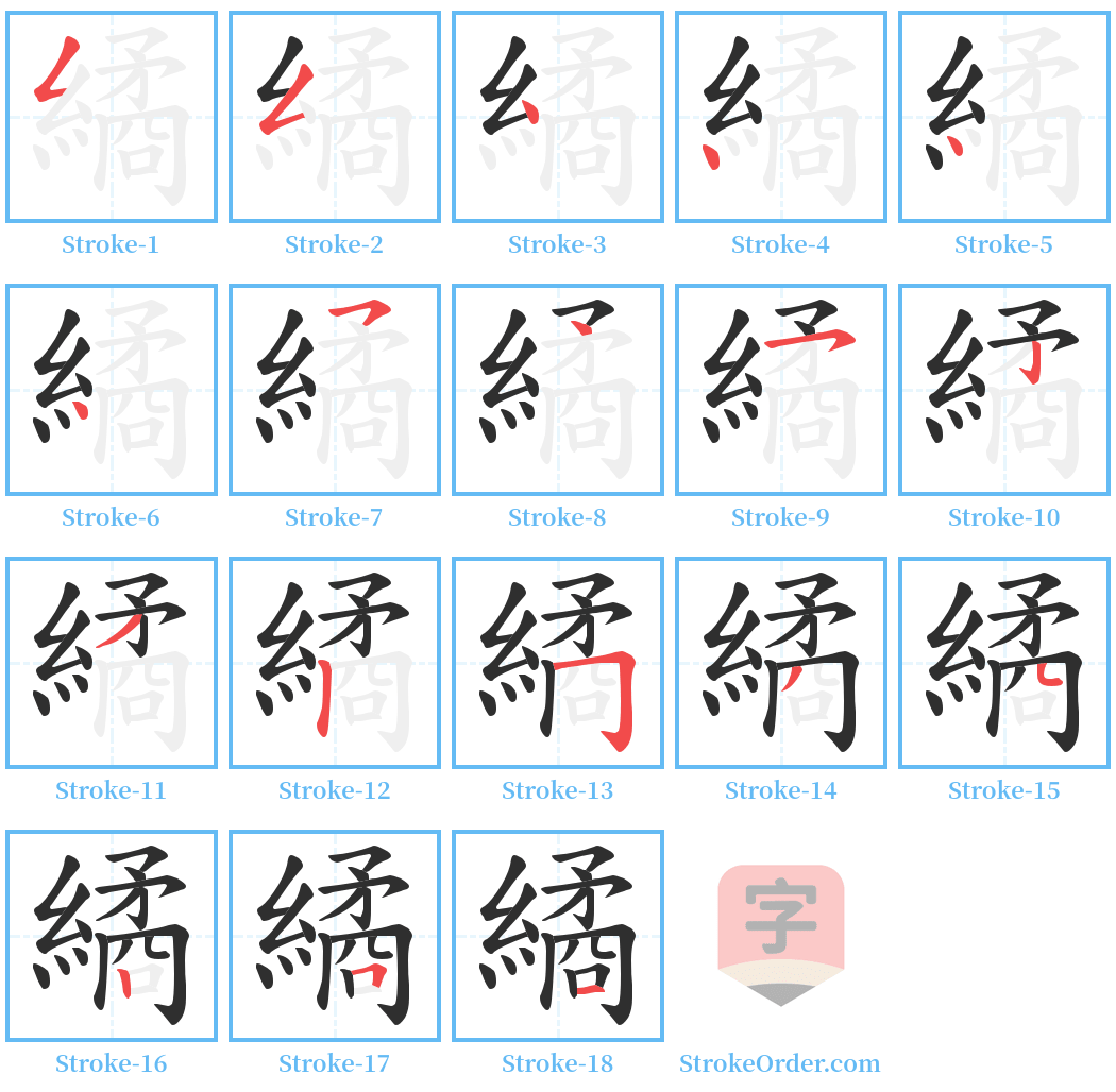 繘 Stroke Order Diagrams