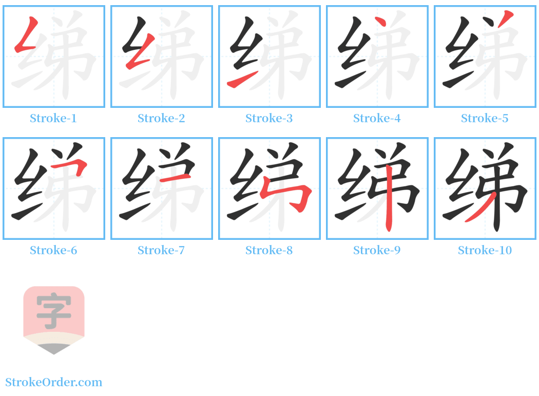 绨 Stroke Order Diagrams