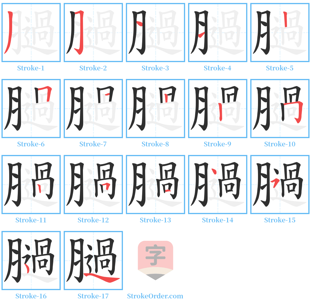 膼 Stroke Order Diagrams