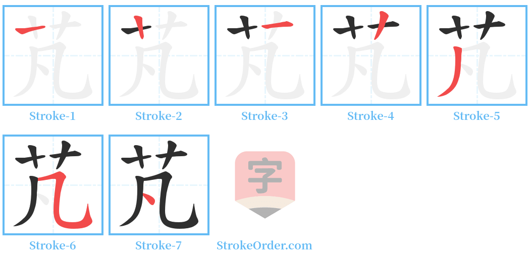 芃 Stroke Order Diagrams