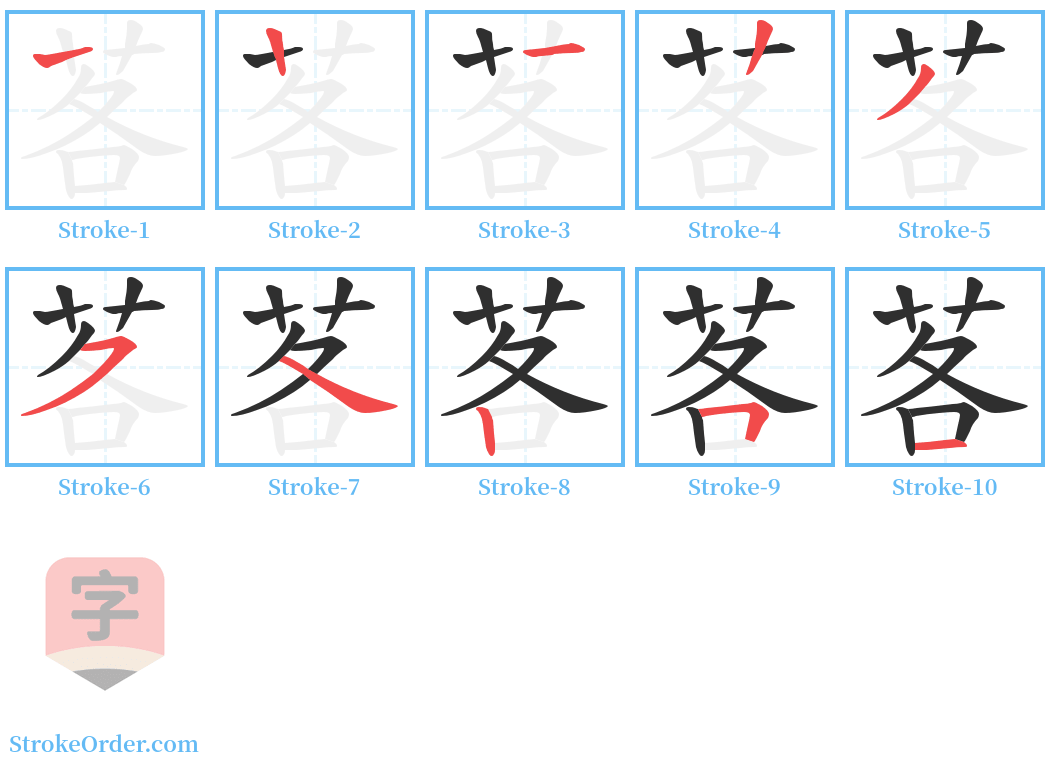 茖 Stroke Order Diagrams