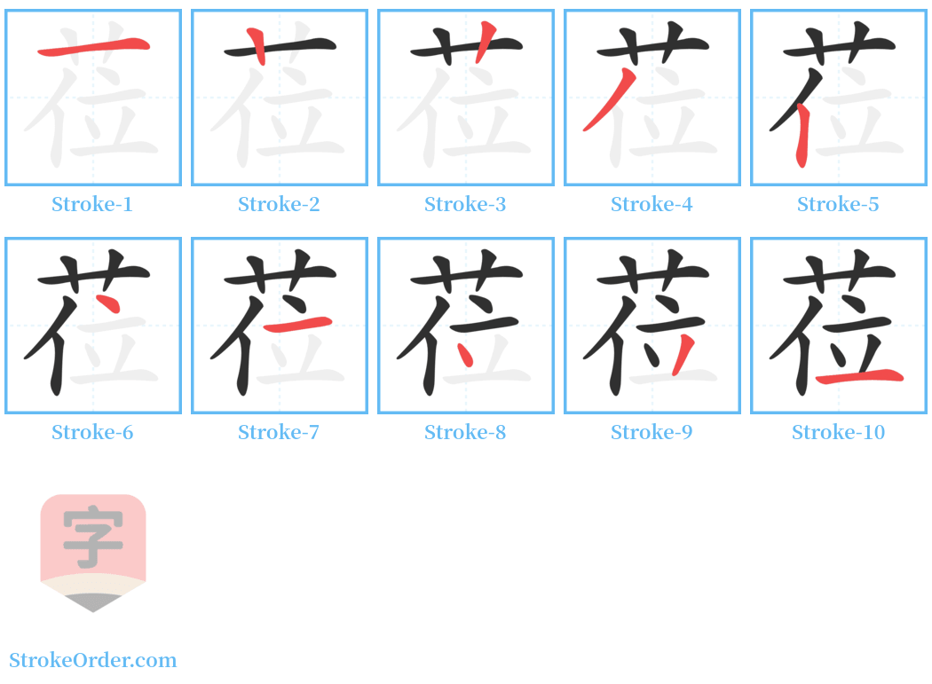 莅 Stroke Order Diagrams