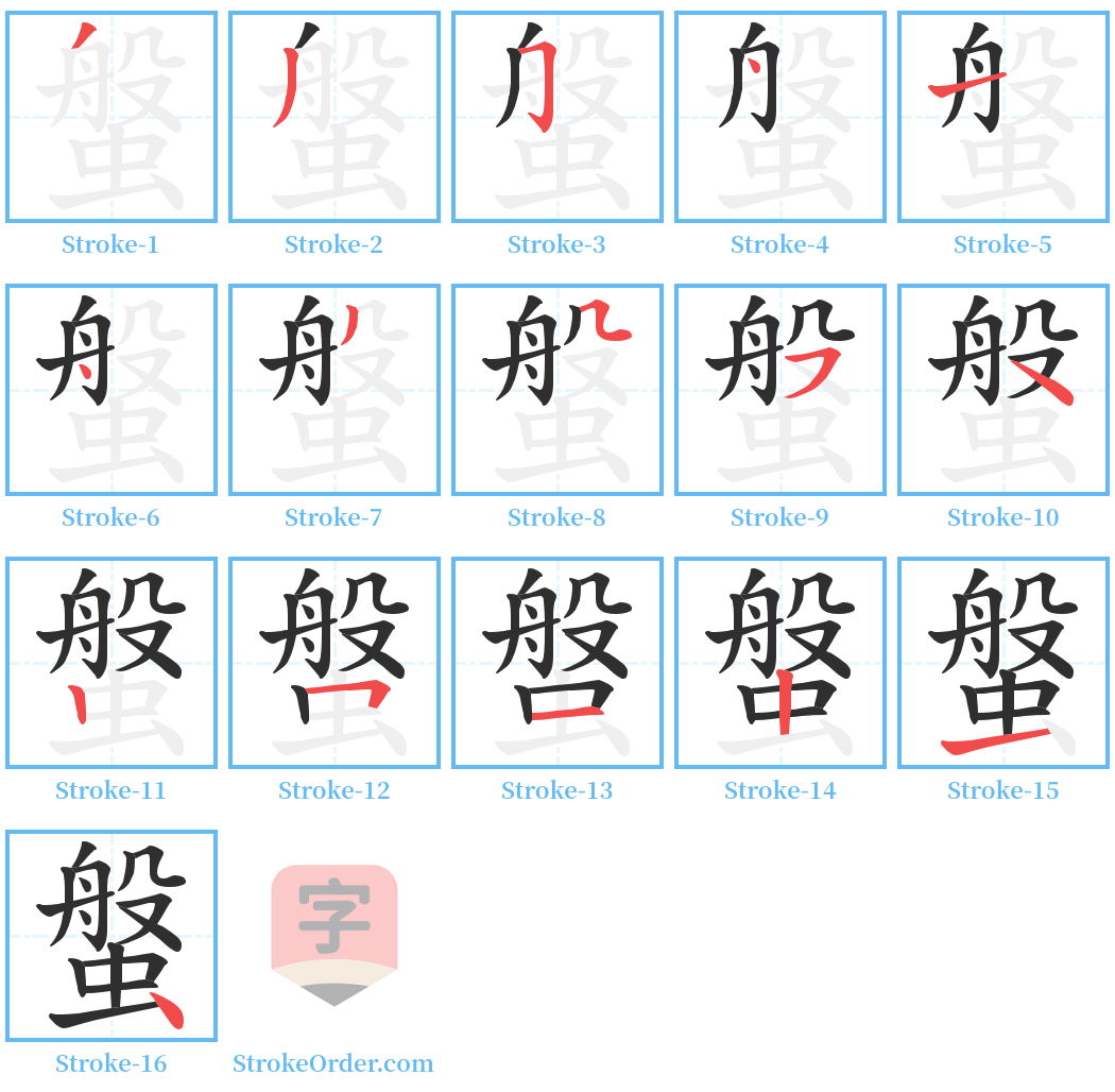 螌 Stroke Order Diagrams