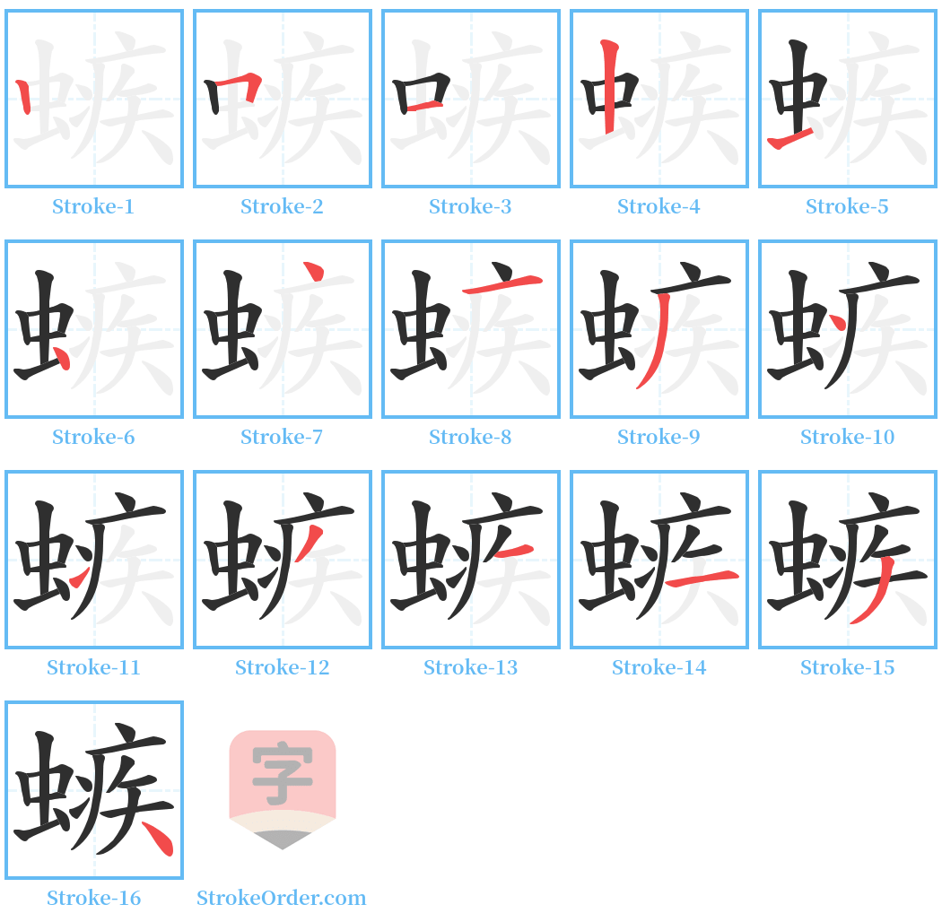 螏 Stroke Order Diagrams