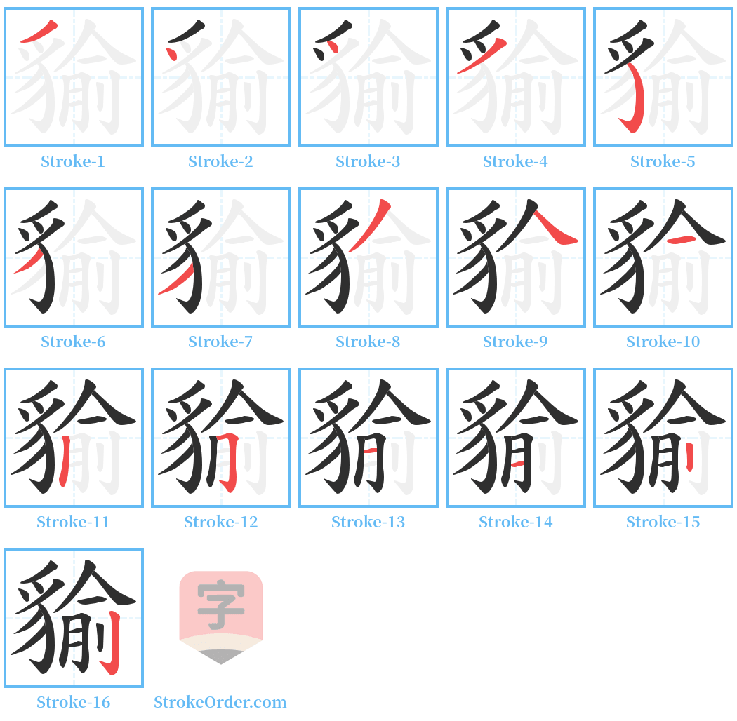 貐 Stroke Order Diagrams