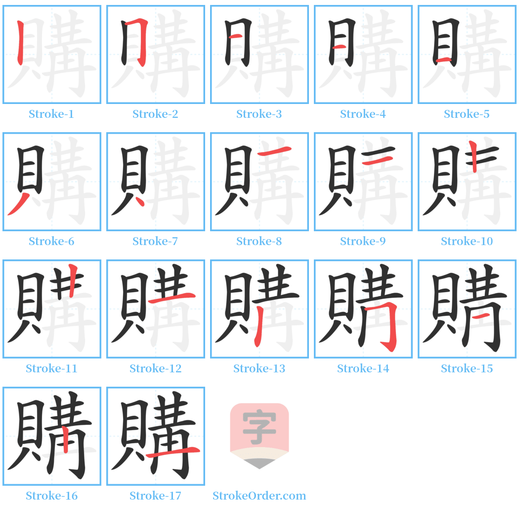 購 Stroke Order Diagrams