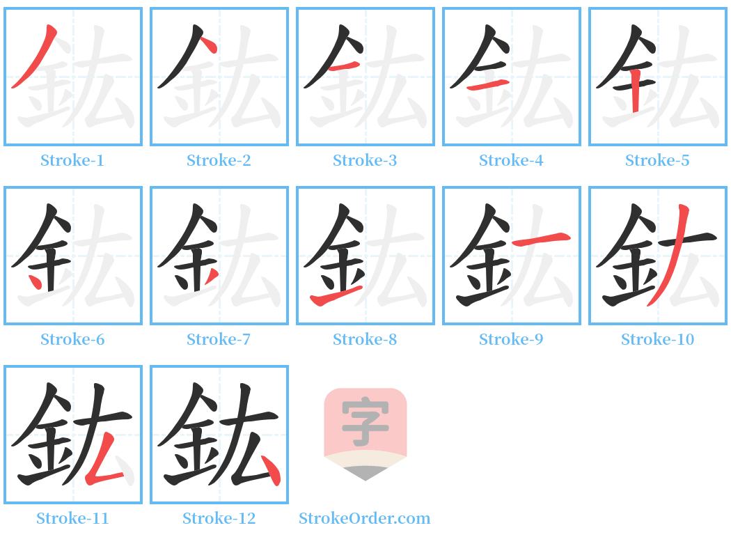 鈜 Stroke Order Diagrams