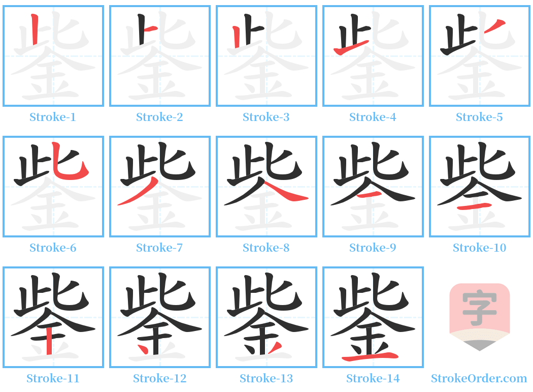 鈭 Stroke Order Diagrams