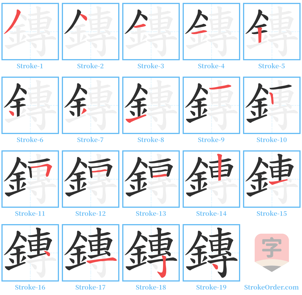 鏄 Stroke Order Diagrams