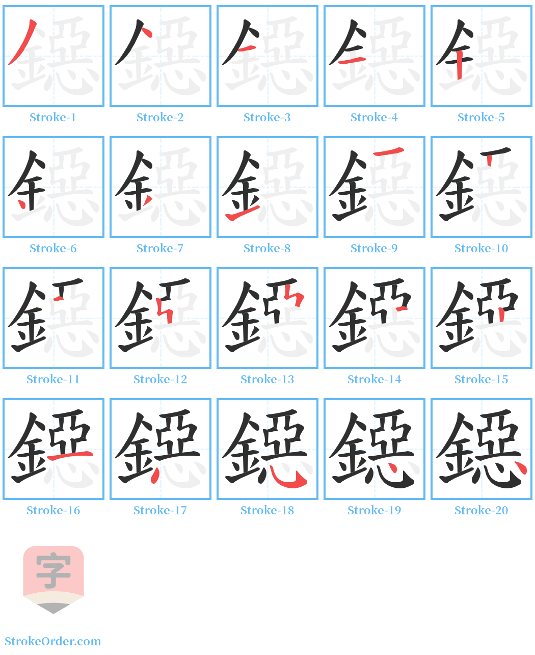 鐚 Stroke Order Diagrams