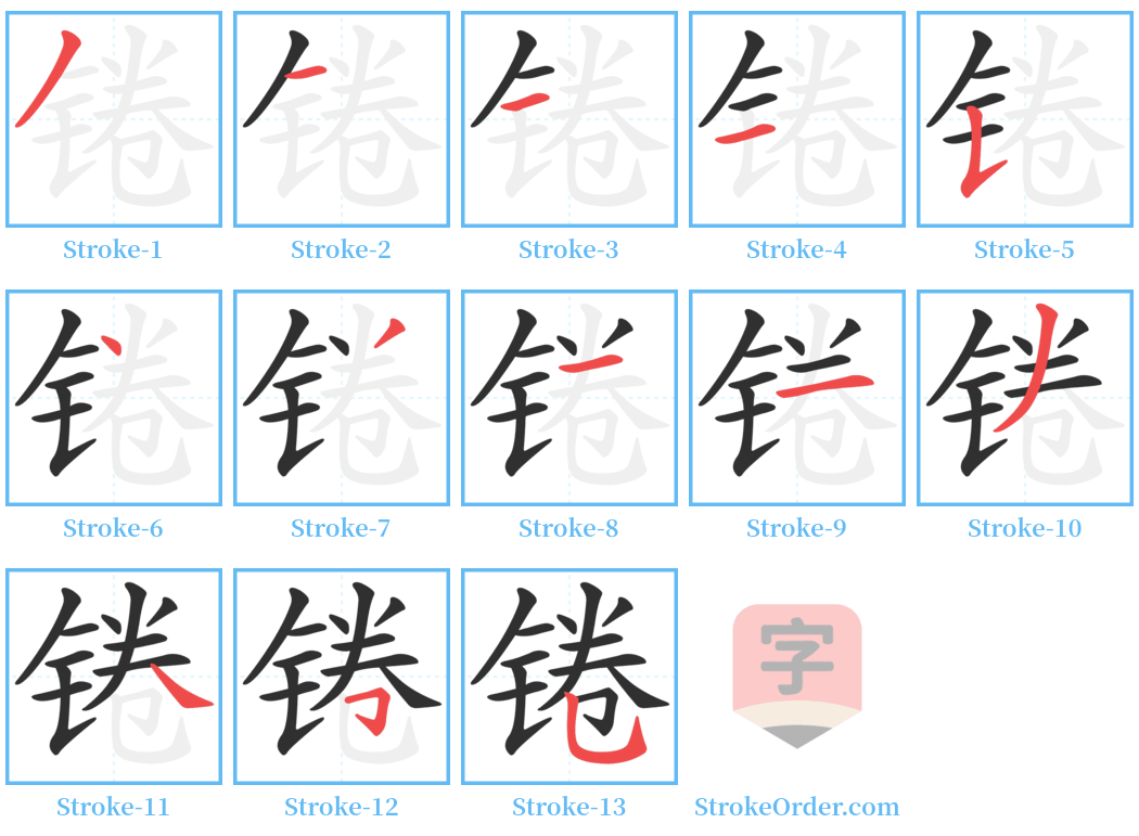 锩 Stroke Order Diagrams