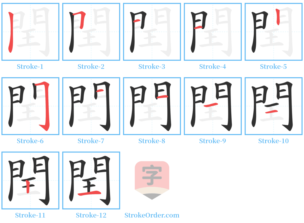 閏 Stroke Order Diagrams