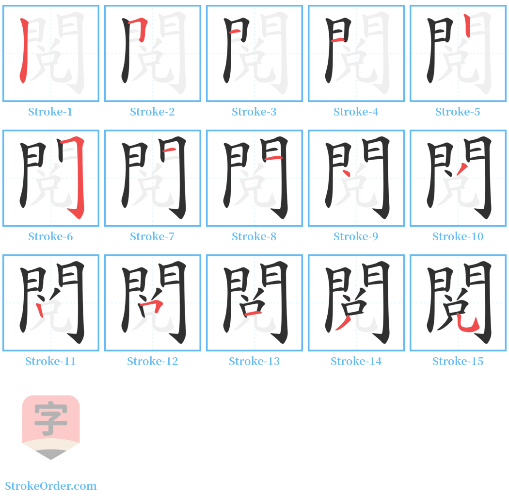 閱 Stroke Order Diagrams