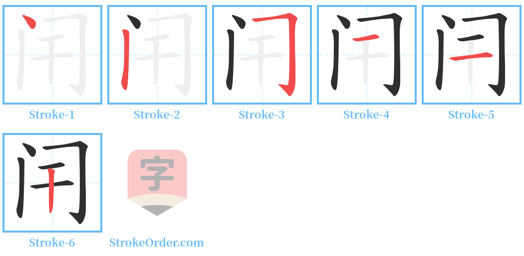 闬 Stroke Order Diagrams