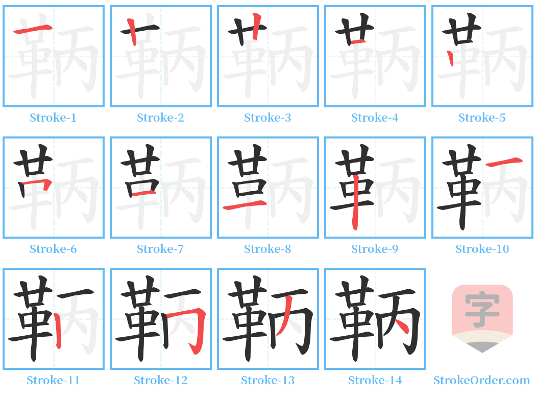 鞆 Stroke Order Diagrams