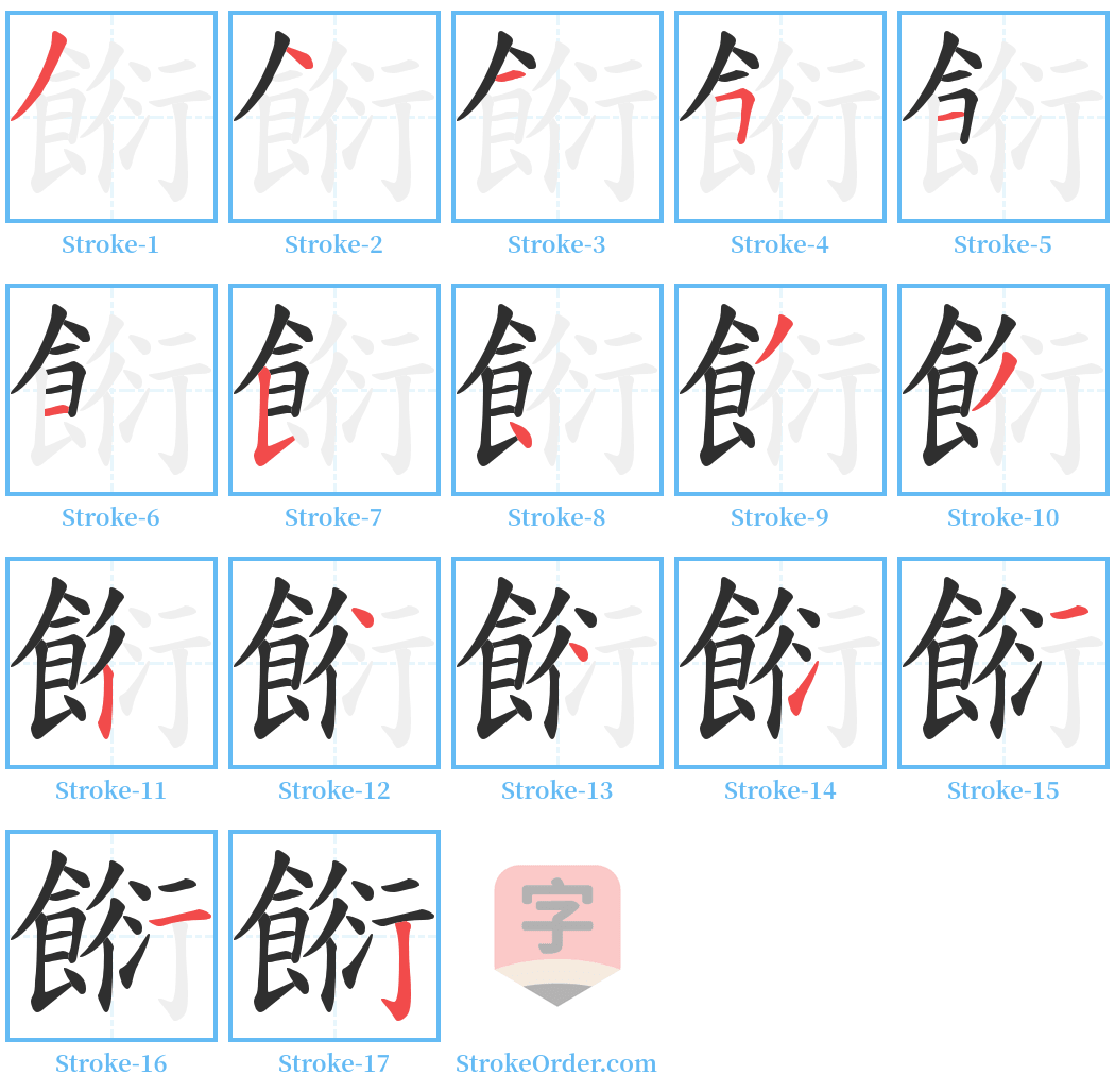 餰 Stroke Order Diagrams