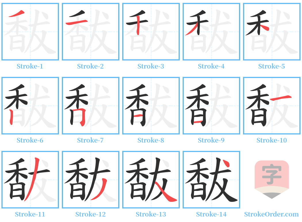 馛 Stroke Order Diagrams