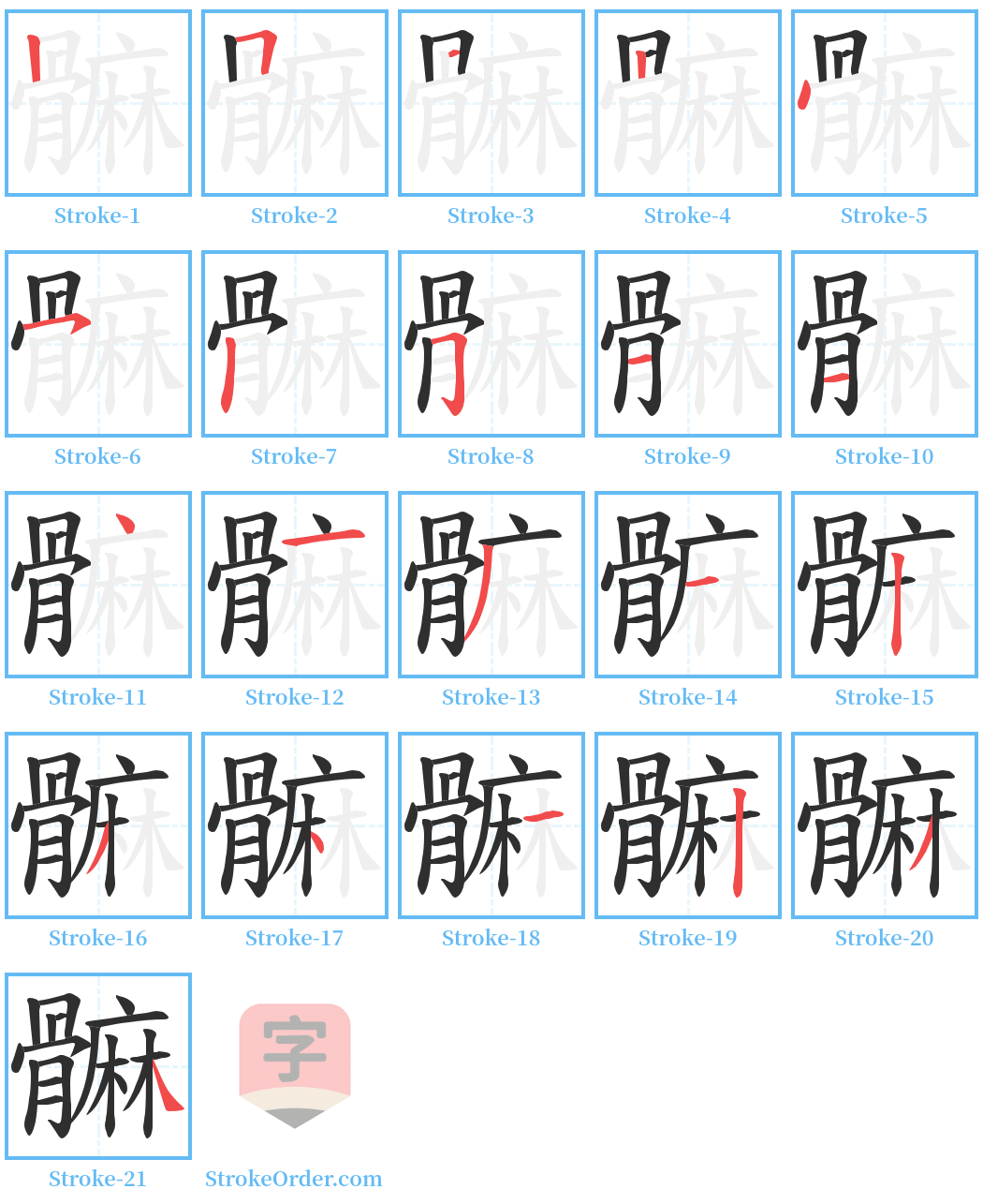 髍 Stroke Order Diagrams